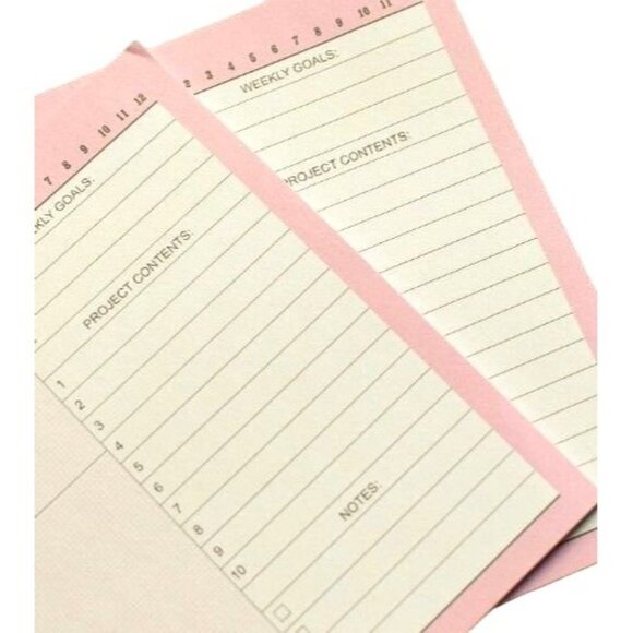 Weekly Planner Notepad Tear Off  Pads Pink White 20 pages X 2 - Picture 3 of 3